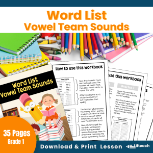 Vowel Team Sounds Word List
