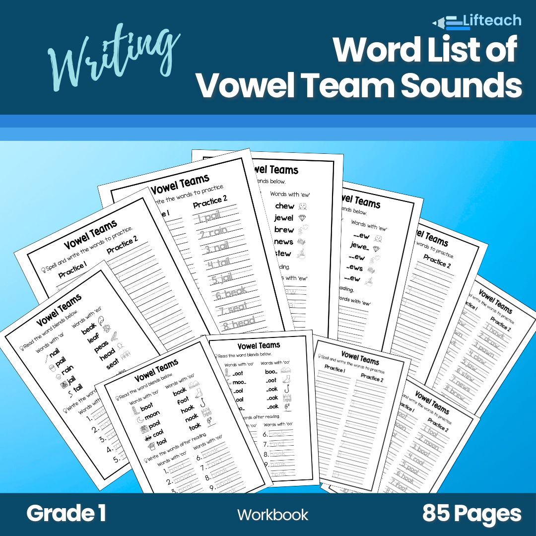 Vowel Team Sounds Word List