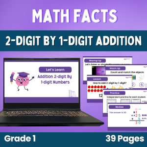 Addition 2-digit by 1-digit Lesson