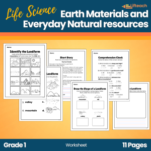 The Earth's Different Landforms Worksheet