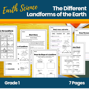 The Earth's Different Landforms Worksheet