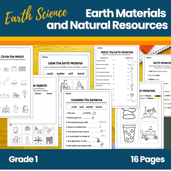 Earth Materials and Natural Resources Worksheet