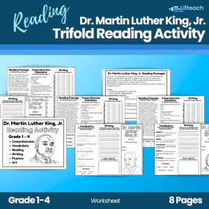 Dr. Martin Luther King, Jr. (MLK) Trifold Reading Activity
